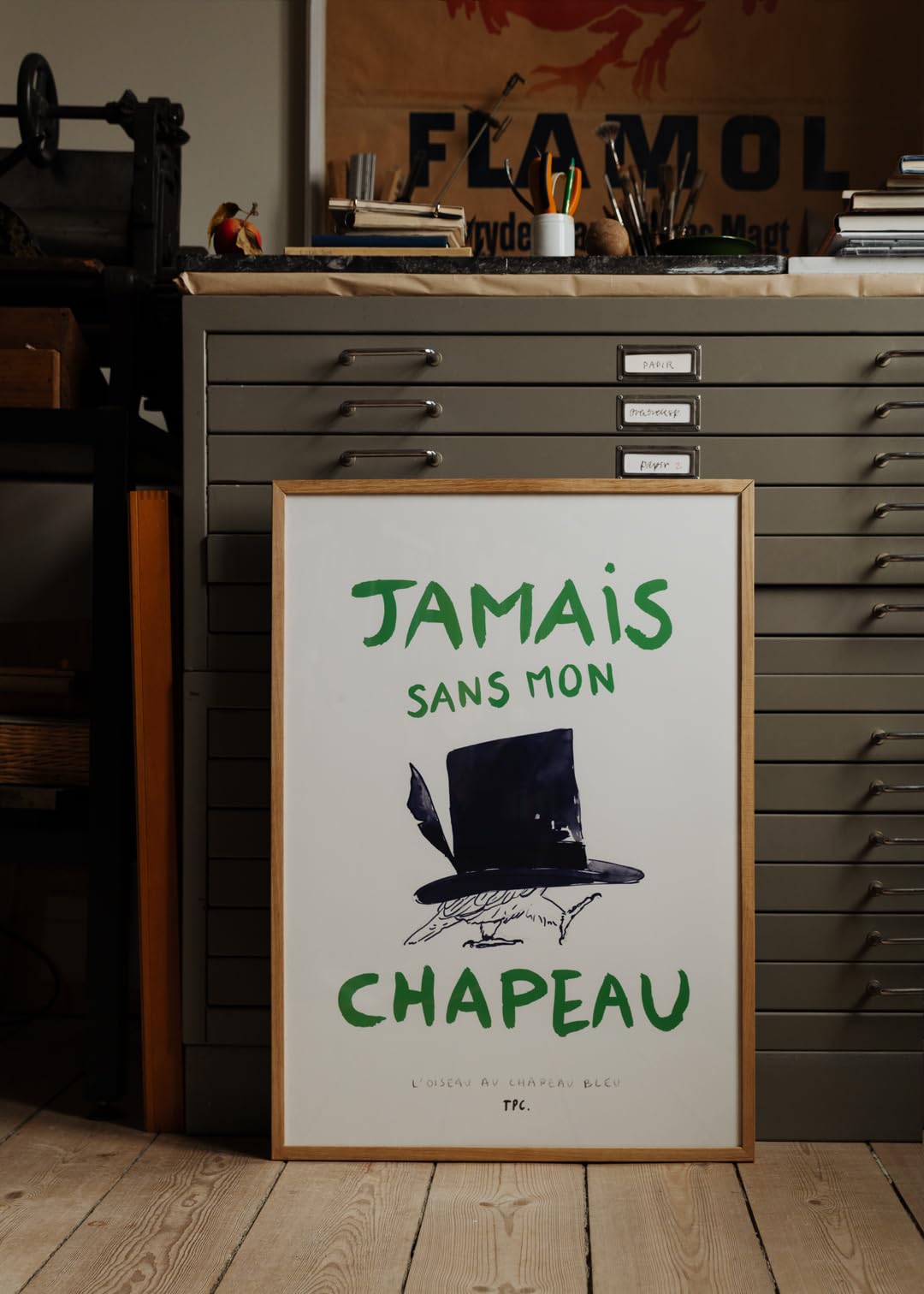 Amazon.co.jp: THE POSTER CLUB ポスタークラブ L'Oiseau au Chapeau